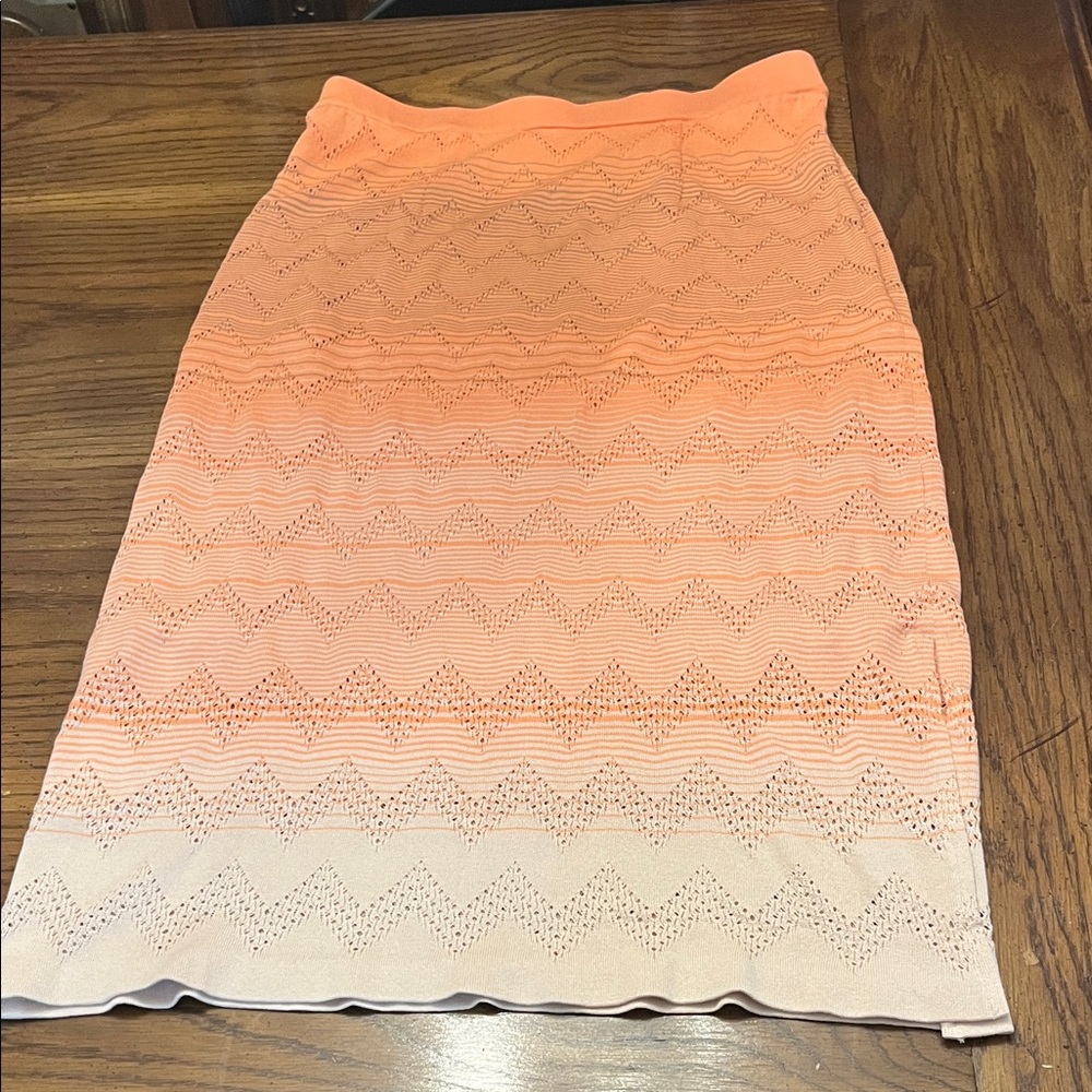 Misook Knit Ombre Pull On Skirt, size medium